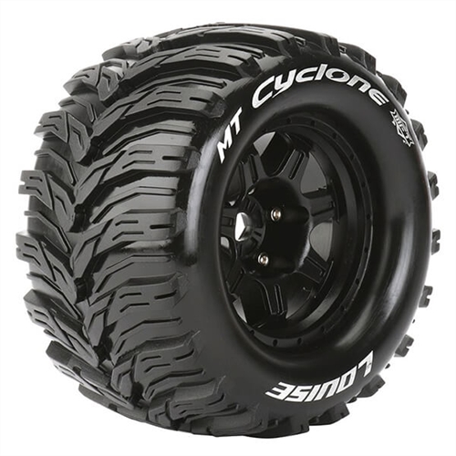 LOUISE RC MT-CYCLONE 1/8 SPORT 0" OFFSET HEX 17MM BLACK E-
